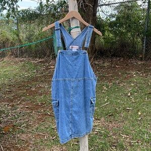 Faded Glory Denim Overall Short Dress